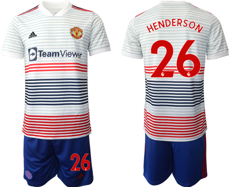 Men 2022-2023 Club Manchester United away white 26 Adidas Soccer Jersey